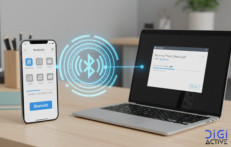 انتقال فایل از گوشی به لپ تاپ به کمک بلوتوث