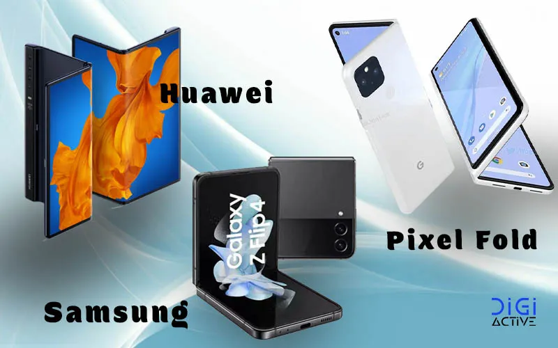 مقایسه گوشی‌های تاشو ۲۰۲۵ از برندهای سامسونگ، هواوی و گوگل با ویژگی‌ها و اندازه نمایشگر