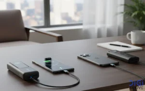 تصویر پاوربانک های شیایومی و انکر که به گوشی متصل شده اند ودر حال شارژشدن هستند