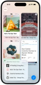 عکس از قابلیت برگشت تب سافاری